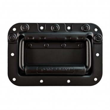 Heavy Duty Medium Black Recessed Handle with Rivet Protection